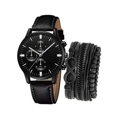Herren-Ledergürtel, Uhr und Armband Set - 7