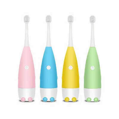 Cartoon Electric Toothbrush for Children, Soft Silicone Bristles - 6