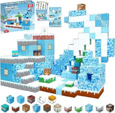 3D Magnetic Tile Building Set, Educational Gift Toy, Pet Park Design - 12