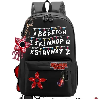 Stranger Things Themed Backpack, Unisex School Bag