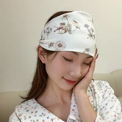 Postpartum Windproof Headband, Pure Cotton, Large Head Size - 10