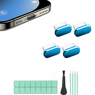 Telefon Toz Koruma Tıpası Seti USB C Toz Koruma Tıpası iPhone 15 / 16 için Toz Koruma Temizleme Seti - 8