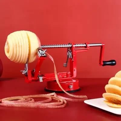 Apple Peeler for Home Use, Hand Crank Apple Peeler, Multifunctional Peeler, 3-in-1 Automatic Fruit Slicer.