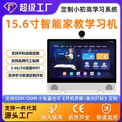 Yüksek çözünürlüklü ekranlı 15,6 inç özel ders makinesi İlk ve orta okullar için yapay zeka çalışma odası adanmış öğrenme rehberliği tablet bilgisayar öğrenme makinesi