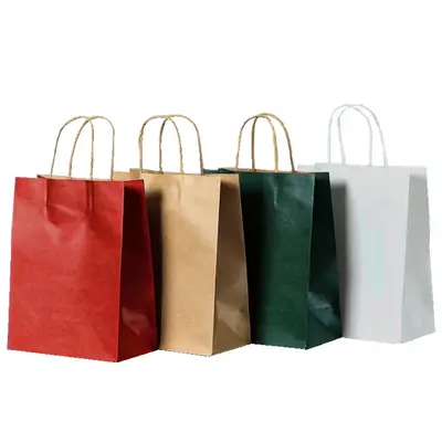 Paper Gift Bag, Milk Tea and Coffee Carrier Bag, Custom Logo Print
