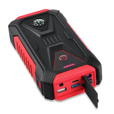 12V Portable Car Battery Jump Starter, Emergency Power Supply, Multifunctional - 6