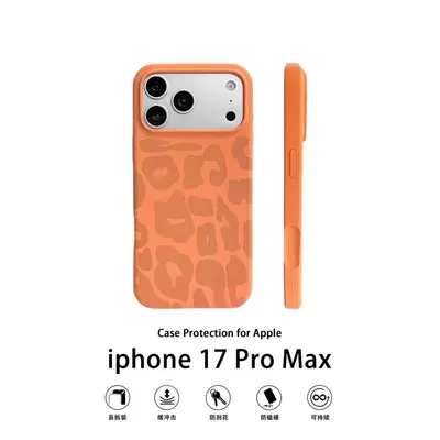 Leopard Print Liquid Silicone Case for iPhone 15, 16, 17 and 18 Pro Max - 10