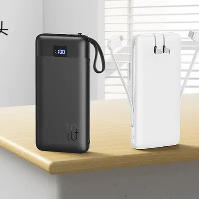 Cross-border Built-in Cable AC Plug Power Bank Super Fast Charging Mobile Power 10000mAh Gift Custom Logo