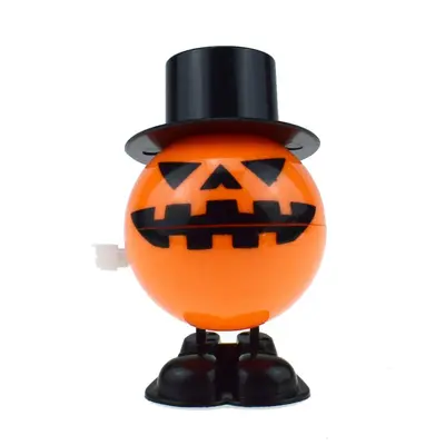 Halloween Wind-Up Jumping Pumpkin and Skeleton Toy - 12