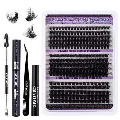D-Curl Natürliches Wimpernverlängerungs-Set Einzelcluster - 13