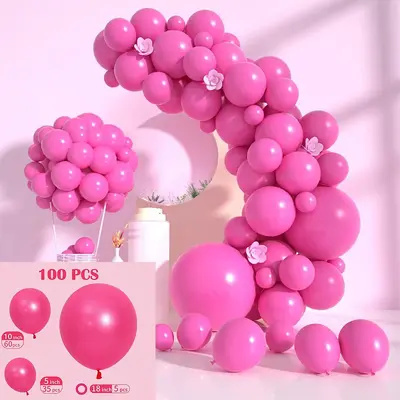 Matte Metallic Latex Balloon Chain Set for Birthday and Wedding Decoration - 13