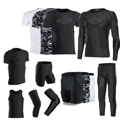 Anti-collision football training suit equipment basketball rugby armor vest goalkeeper match sports ski protective gear