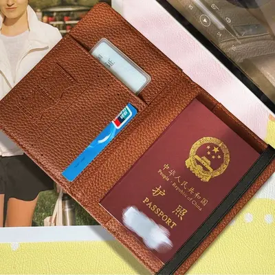 Reisepass-Geldbörse mit RFID-Schutz und Kartenfächern - 1