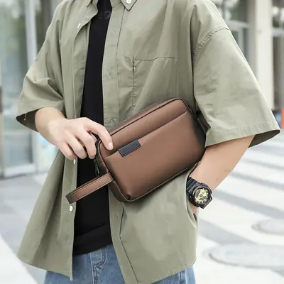 Large Capacity Men's Clutch Bag, Waterproof, Ultra-Light, Multi-Pocket