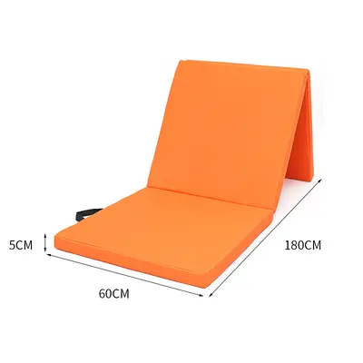 Üç Katlanır Kalın Kaymaz Yoga Matı 10 mm Taşınabilir Fitness ve Dans Matı - 11