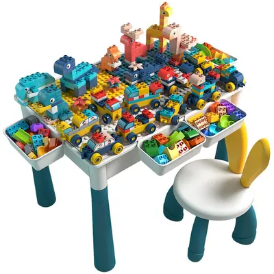 Multifunctional Building Block Table for Ages 3-6 - 6