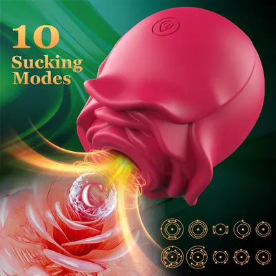 Saug-Vibrator in Rosenform mit automatischer Massage