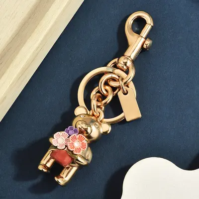 3D Christmas Bear Keychain, Bag Charm - 7