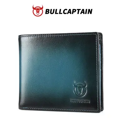 Men's Genuine Leather Short Wallet, Anti-Theft, Multi-Card Slots, Soft Cowhide - 9