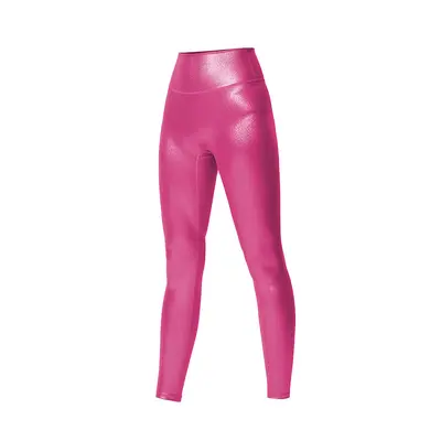 Nahtlose hochgeschnittene Yogahose mit silbernem Reflektordetail - 9