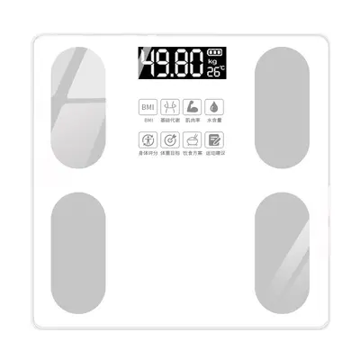 Sınır ötesi Bluetooth elektronik tartı, vücut ağırlığı tartısı, şarj edilebilir akıllı vücut yağ tartısı, sağlık tartısı, tek parça minimum sipariş, ağırlık tartısı.