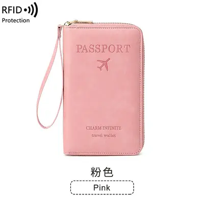 RFID pasaport çantası, fermuar kapaklı - 7