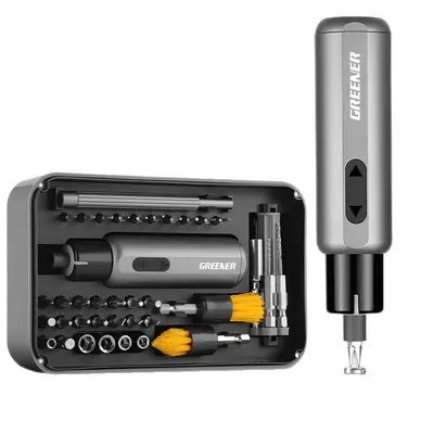 Lvlin Dual-Power Electric Screwdriver Set with LED Light