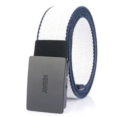 Men's canvas belt, comfortable casual jeans belt, customizable logo - 10