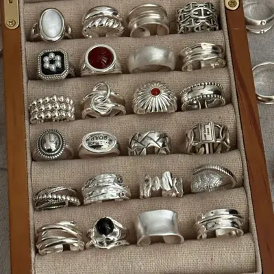 Vintage simple ring, fade-resistant, women's - 1