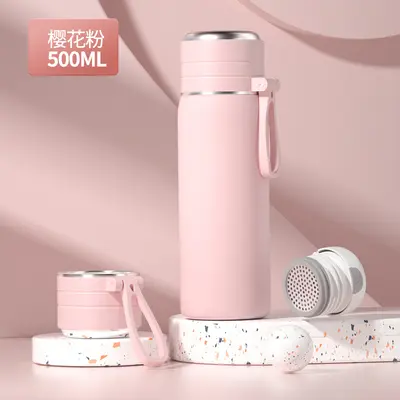 Großer Edelstahl-Thermobecher mit Tee-Wasser-Trennung - 8