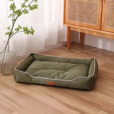 Square Dog Bed with Cooling Mat, Bite-Resistant for Medium and Large Dogs - 8