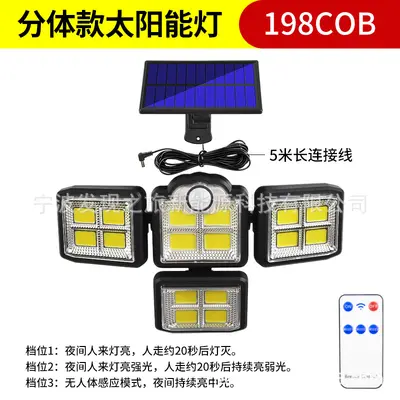 Solar Wall Lamp with Motion Sensor, Waterproof Outdoor Garden Light - 13