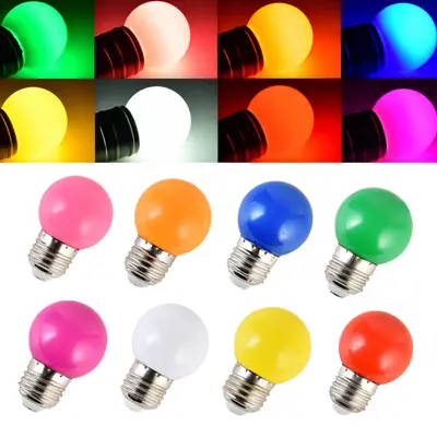 led renkli ampul kırmızı sarı mavi yeşil turuncu pembe mor beyaz tatil kutlama ampul ev atmosfer ışığı süper parlak - 4