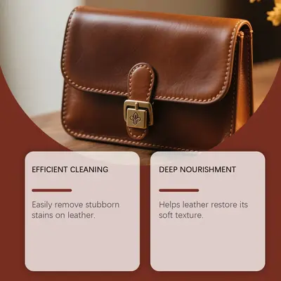 HOMONTH Leather Cleaning and Care Kit with Nourishing and Shine Restoring Agent