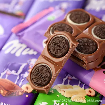 Large MILKA Milk Chocolate Hazelnut Sandwich from Germany - 3