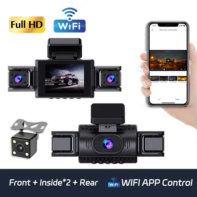 4K araç kamerası WiFi gece görüşü çift kayıt GPS DVR - 12