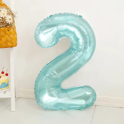 32 inç Mavi Kristal Jöle Sayı Balonu Doğum Günü Partisi - 9