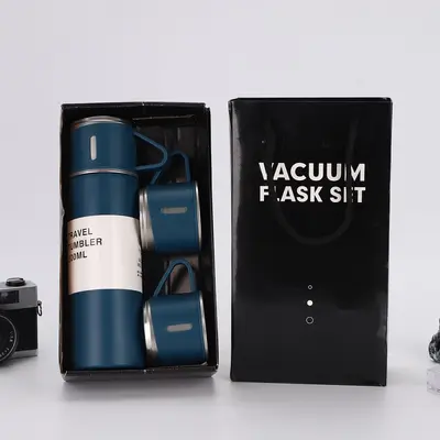 304er Edelstahl-Vakuumbecher, Geschenkset mit drei Deckeln - 9