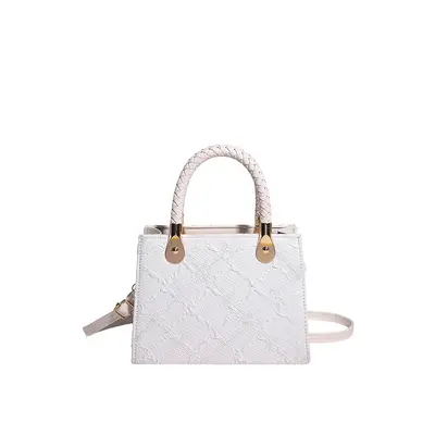 Solid Color Small Square Women's Single Shoulder Bag - 9