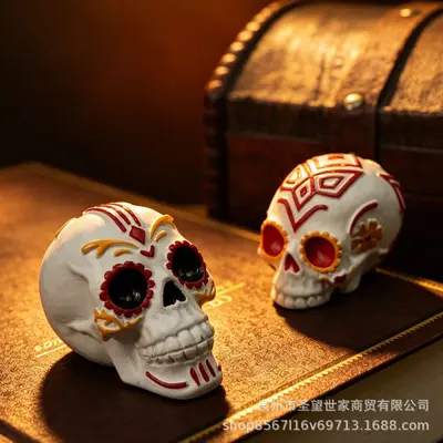 Halloween-Totenkopf-Tischdekoration, kleine Dekofigur