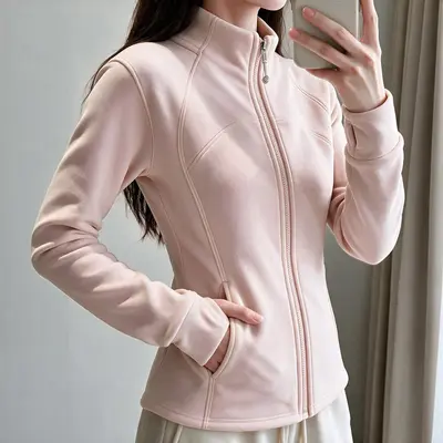 Kadın Slim Fit Polar Fleece Fermuarlı Ceket, Kalın, Dik Yaka, 2026 Sezon - 9