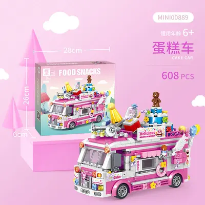 Zhegao 00886-00891 Tatlı Hamburger Arabası Yapı Taşı Seti - 10