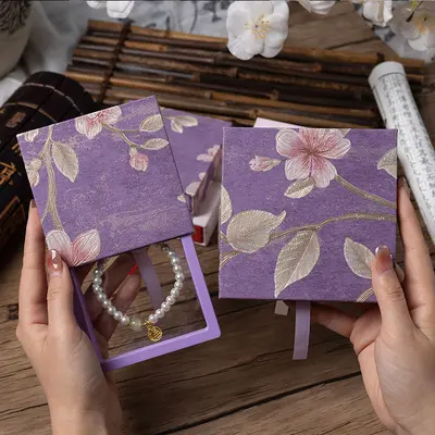 New Chinese Style PE Film Storage Box Anti-Oxidation Jewelry Box Bracelet Packaging Box Premium Bracelet Display Box