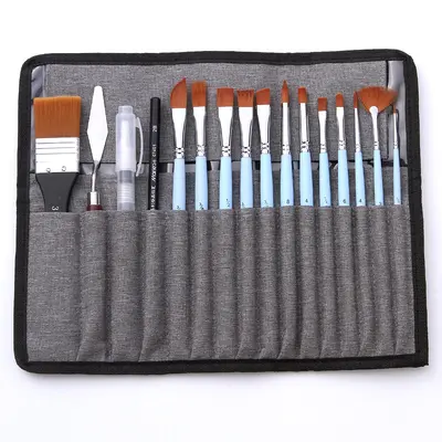 24-piece brush set for canvas, oil and watercolor - 12