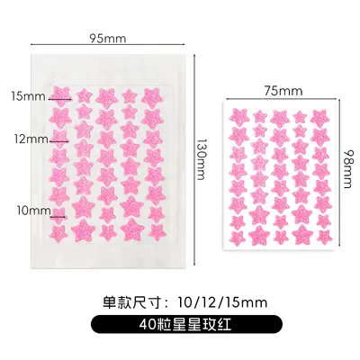 Concealing Glitter Star Acne Patch, Waterproof Cartoon Design - 11