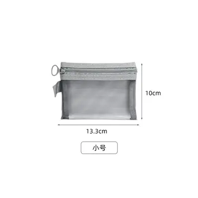 Transparent Nylon Storage Pouch Thickened Mesh Mini Portable Travel Cosmetic Organizer Coin Purse Multifunctional Sundries Storage Bag - 10