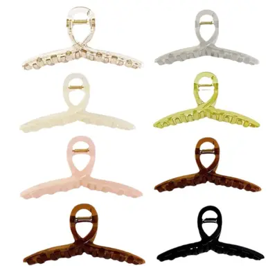 Large shark hair clip for women, premium hair clip for the back of the head, wholesale hair accessory with DIY base clip.