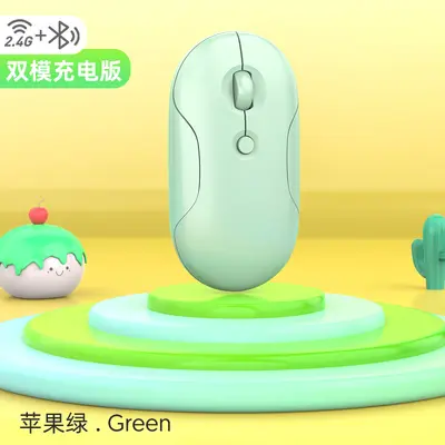 跨境工厂无线鼠标双模蓝牙轻音充电轻巧携带平板电脑通用现货批发 - 9