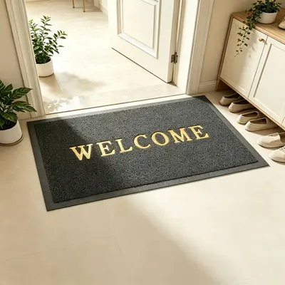 PVC Loop Pile Door Mat with Printed Logo, Waterproof, Anti-Slip - 2