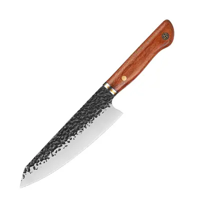 5-teiliges Kochmesser-Set - Holzgriff mit Hammerschlag-Finish - 9